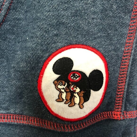 Disney Park Jacket Unisex XL Blue 2018 Embroidered Double Sided Coat Full Zip - Picture 5 of 13